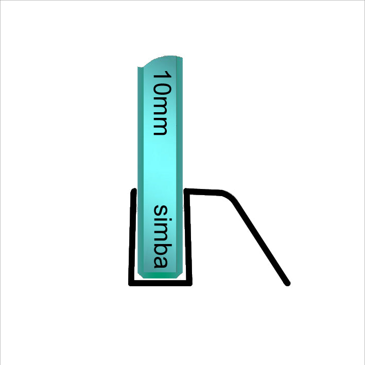 10mm Glass Gasket | Zero-Gap Bottom Seal | Slimline Strip S10DTL