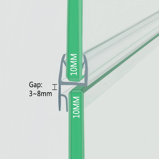 10mm Heavy-Glass Hybrid H-Seal (Out-Swing) HH10