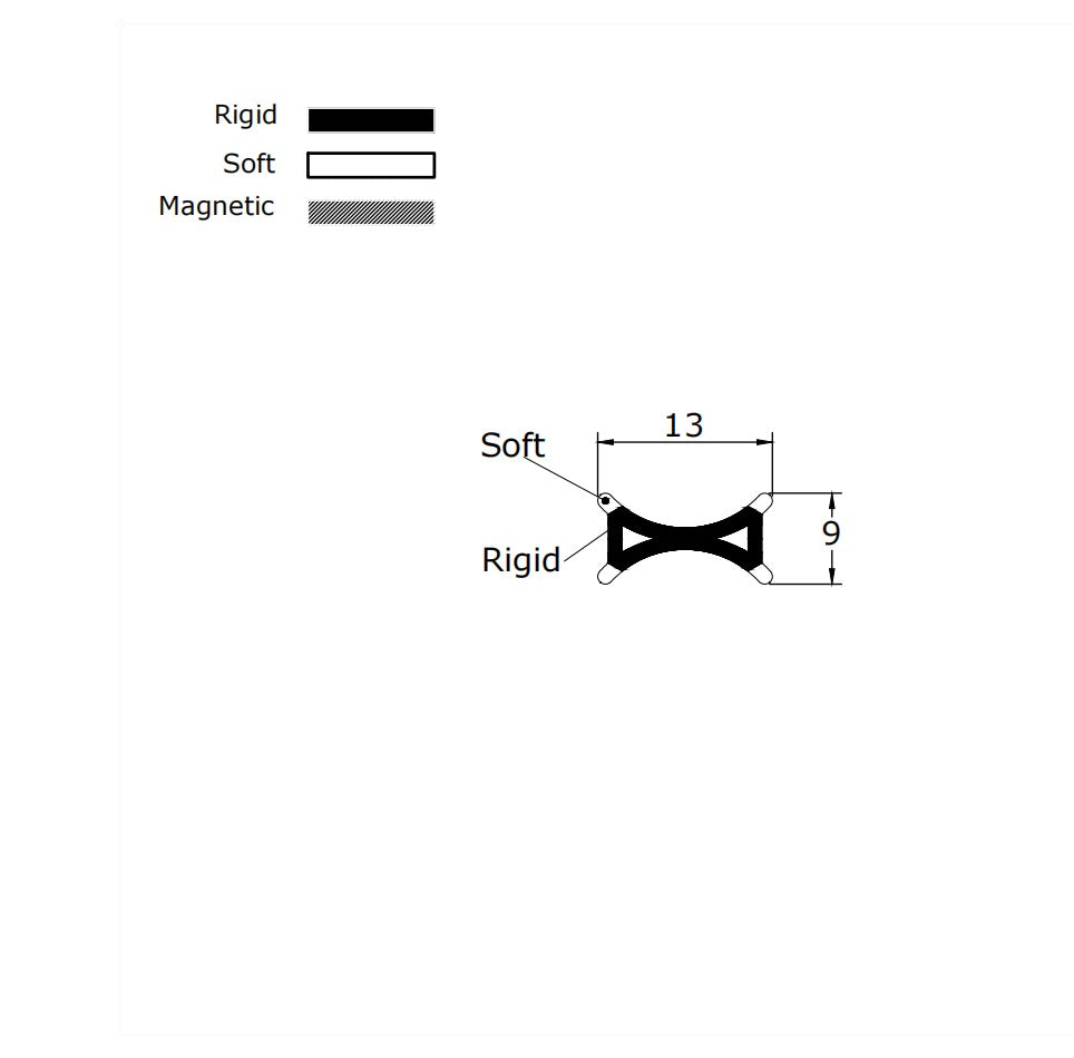 13mm Wide-Track Framed Folding Screen Seal ROT07