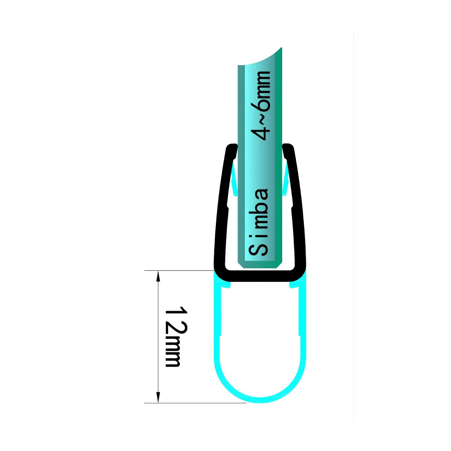 4-6mm Glass Bulb Seals Gap 12mm D456S12