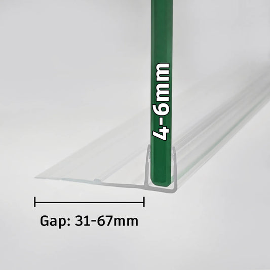 4-6mm Glass Sliding F-shape Seal Gap: 31-67mm F456S2535