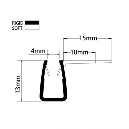 4-6mm Glass Sliding Seal Gap 24-47mm FD456S1015