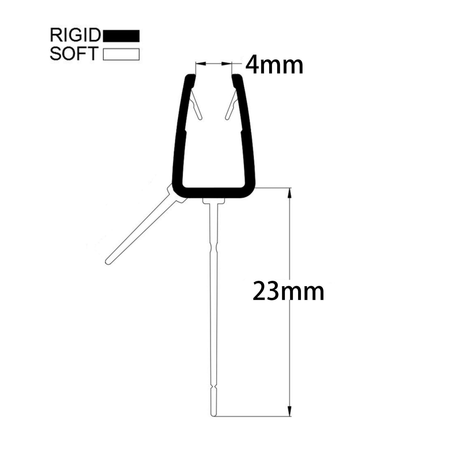 4-6mm Glass Curved Seal Gap 20-23 V456S23CU