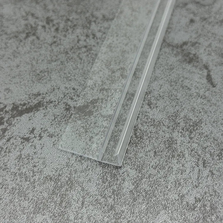 F Shape Shower Door Seal | 15mm 'Extended' Fin | Fits 4mm, 5mm & 6mm Glass F456S15