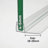 4mm-6mm Glass F Shape Seal Gap 18-28mm F456S15