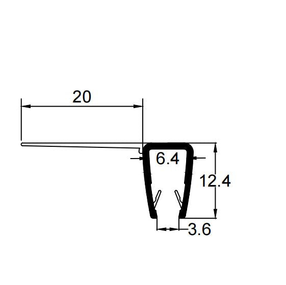 4mm-6mm Glass F Shape Seal Gap 23-38mm F456S20