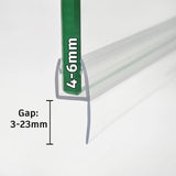 4mm-6mm Glass H Shape Seal Gap 3-23mm H456S2025