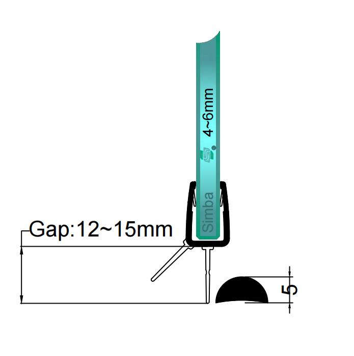 4mm-6mm Bottom Seal Gap 9-12mm V456S12