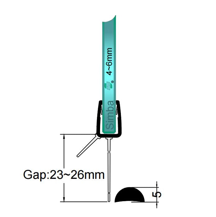 4mm-6mm Bottom Seal Gap 20-23mm V456S2023