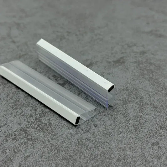 Replacement magnetic shower door seals with black magnetic strips