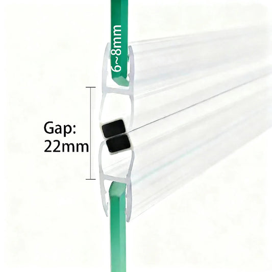 6-8mm Glass Shower Door Magnetic Seal M68C2M, Seal 22mm Gap