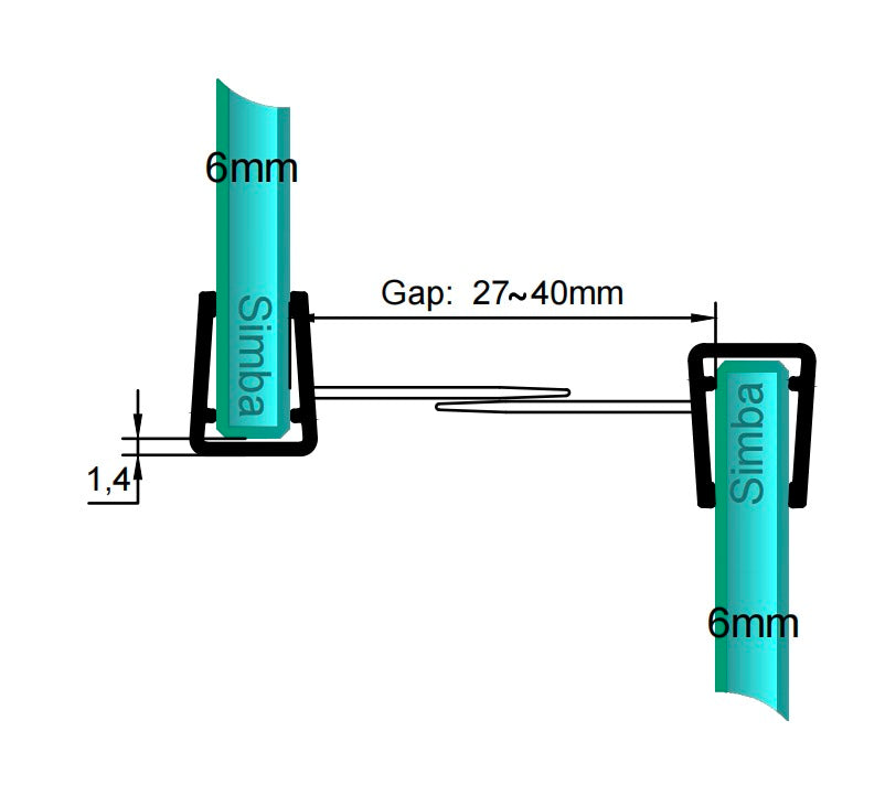6mm Vertical Seal Gap 27-40mm SIM-0011