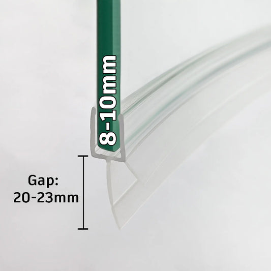 Curved Shower Seal for 8-10mm Heavy-Duty Glass Fin 23mm V810S23CU