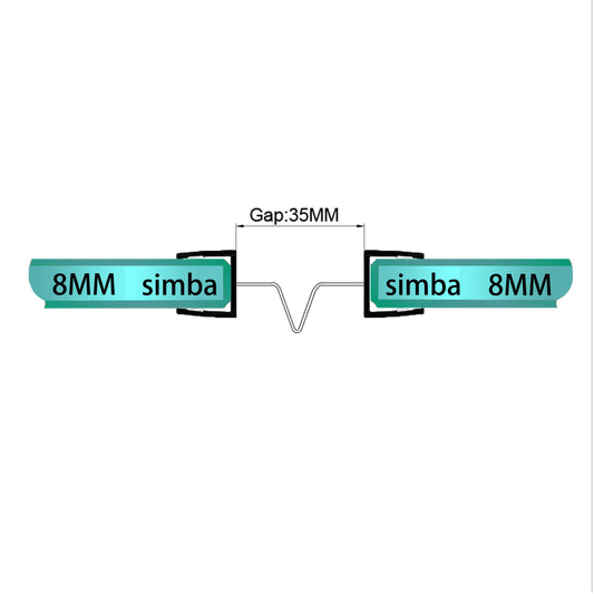 8mm Glass Bi-fold Side Seal D08