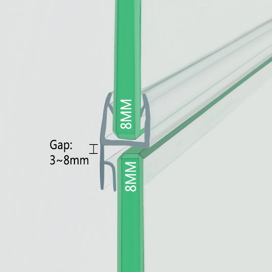 8mm Glass Premium H-Profile Vertical Seal HH08