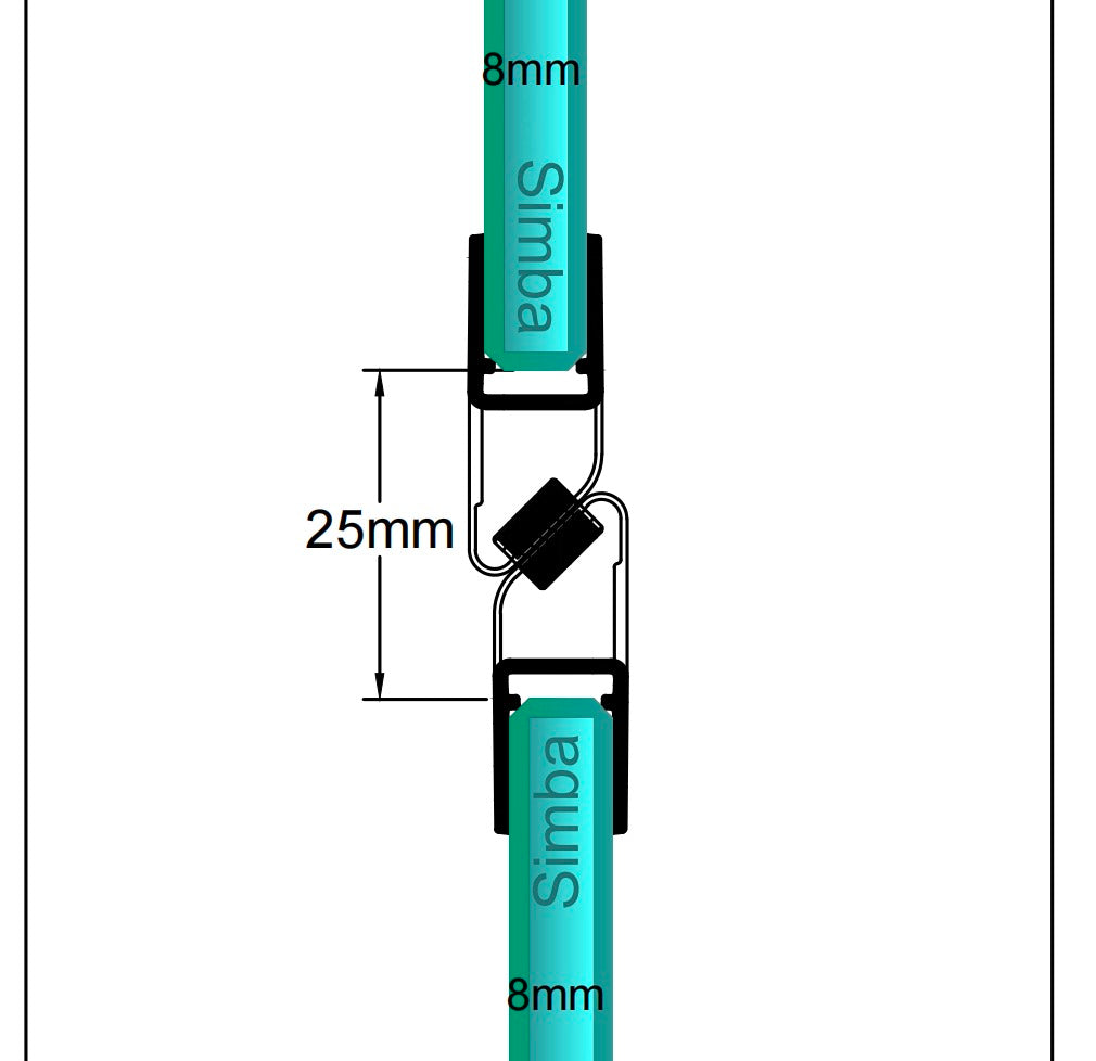 8mm Magnetic Seal Gap 25mm and 10mm SIM-0015a