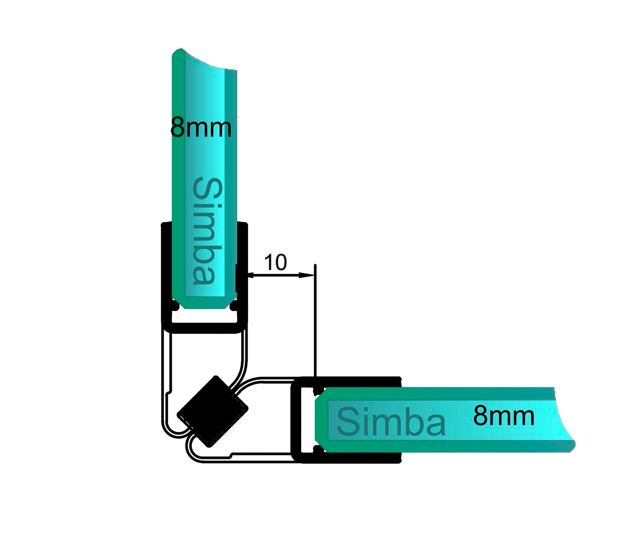 8mm Magnetic Seal Gap 25mm and 10mm SIM-0015a
