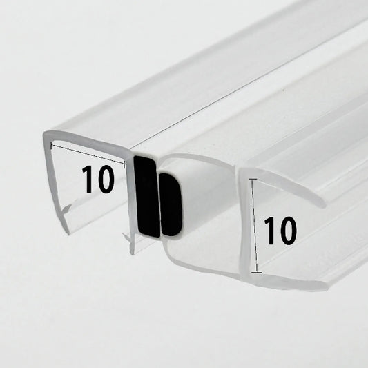 90° Sliding Magnetic Shower Door Seal Pair for 8-10mm Glass ME81090 Left Fixed Panel