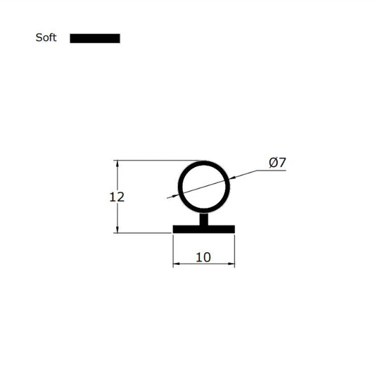 10mm Wide-Track Bulb Seal - The "Soft-Flex" Silicone Alternative BU004