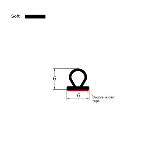 Reinforced Bulb Seal Strip - Impact Resistant Vinyl BU005