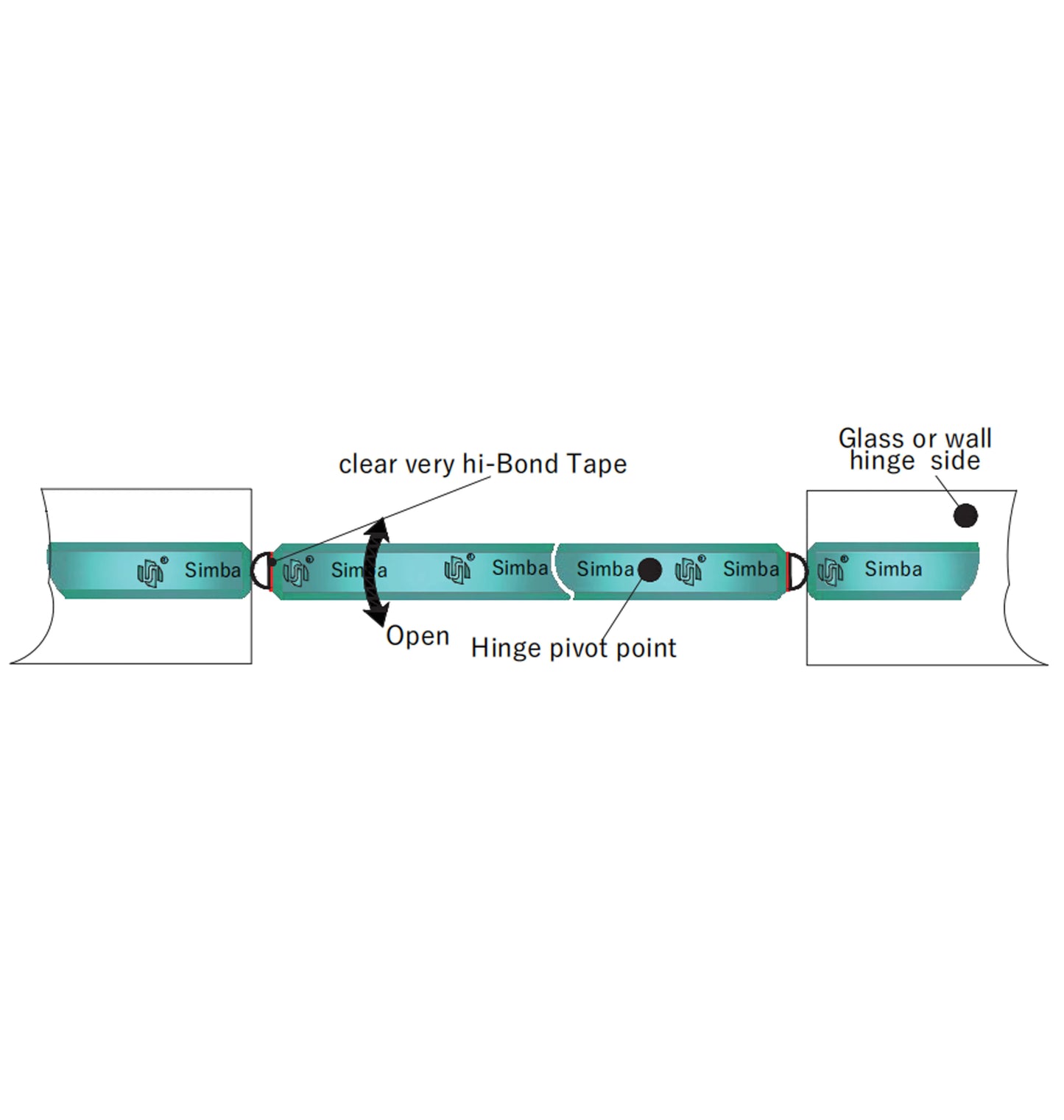 Clear Adhesive Curved Threshold Seal PV29