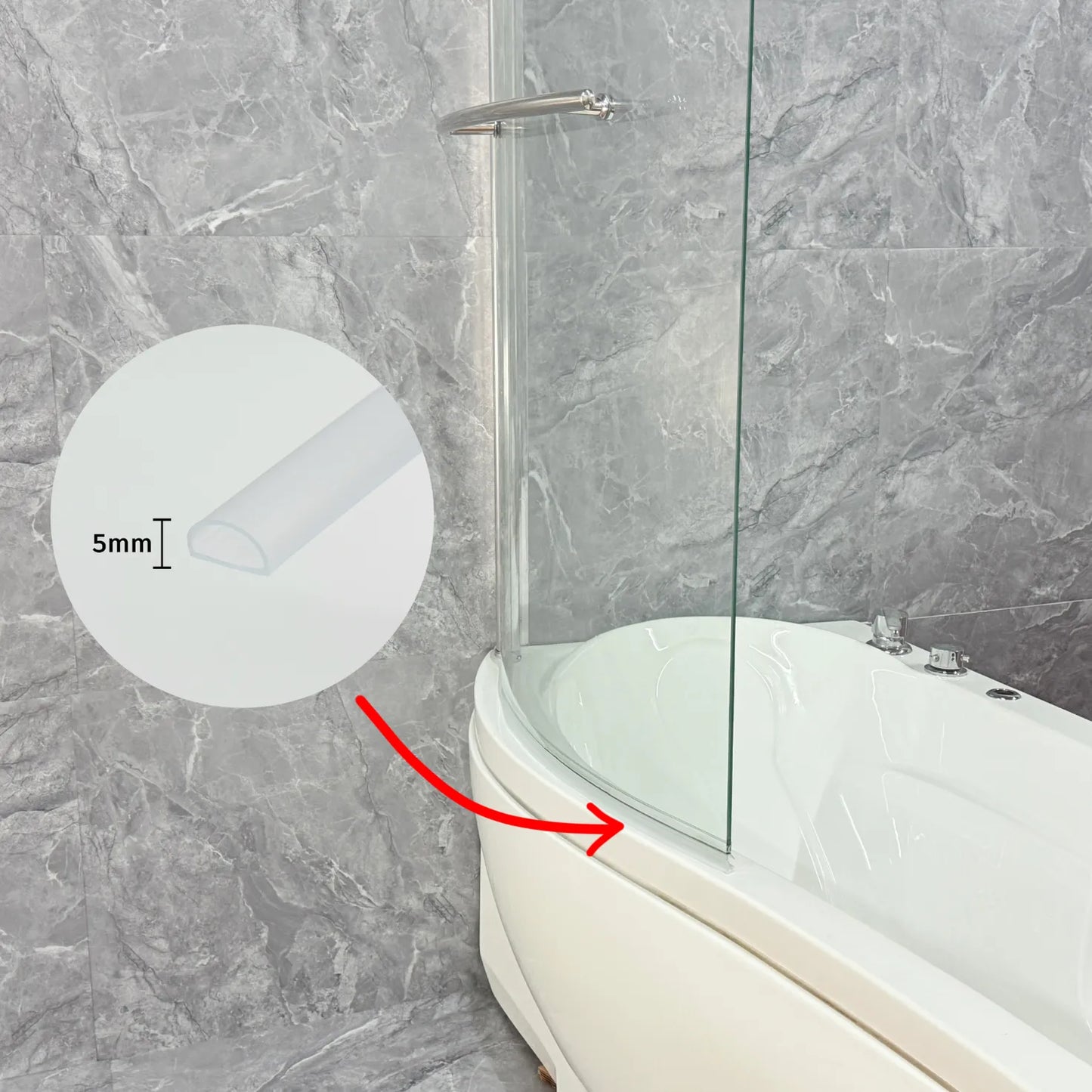 Clear Adhesive Curved Threshold Seal PV29