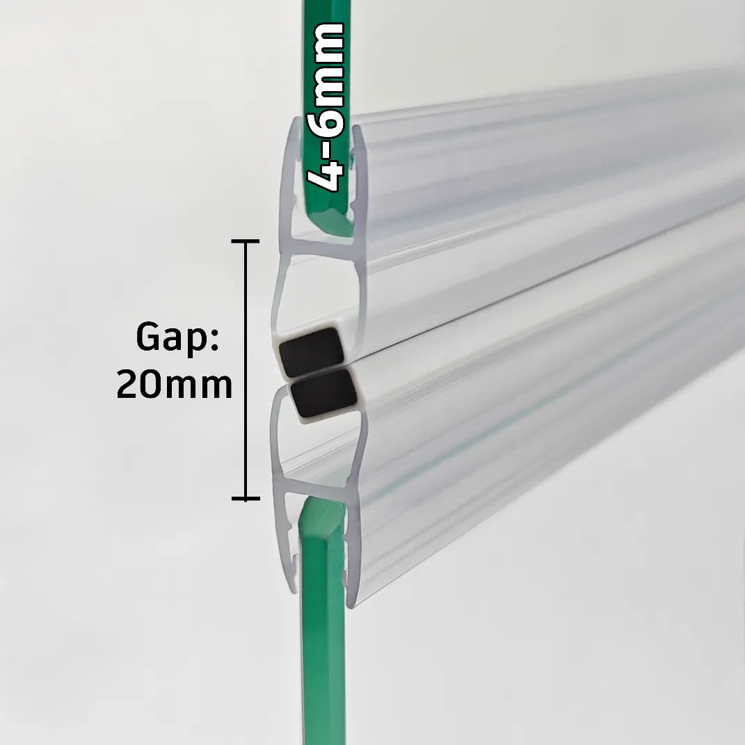 4-6mm Glass Magnetic Seal 17/20mm Gap 4BMX135
