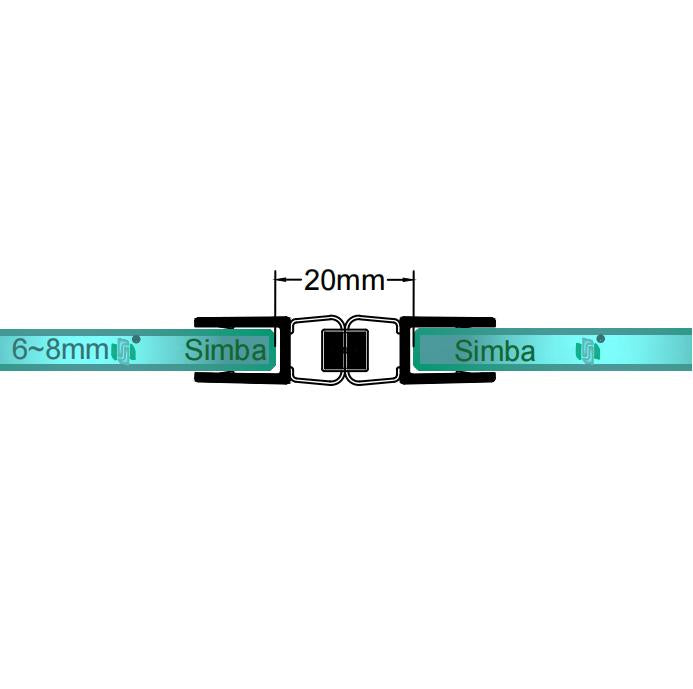 Fits 6-8mm Glass Magnetic Seal DD46, 20mm Gap