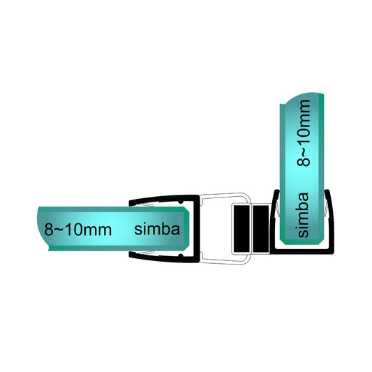 Magnetic Sliding Shower Door Seal 8-10mm ME81090