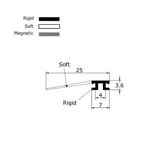 Folding Bath Screen Seal Replacement 7mm Channel ROT05