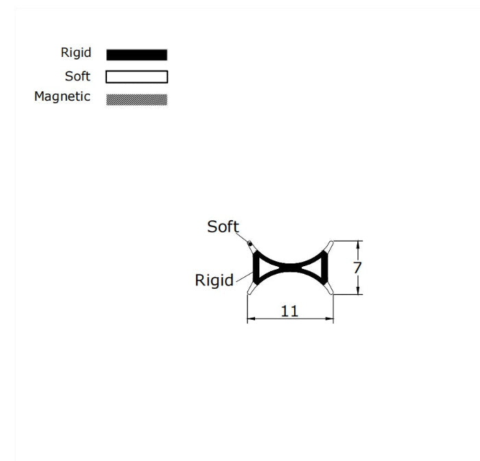 11mm Frame Folding Bath Screen Seal ROT08