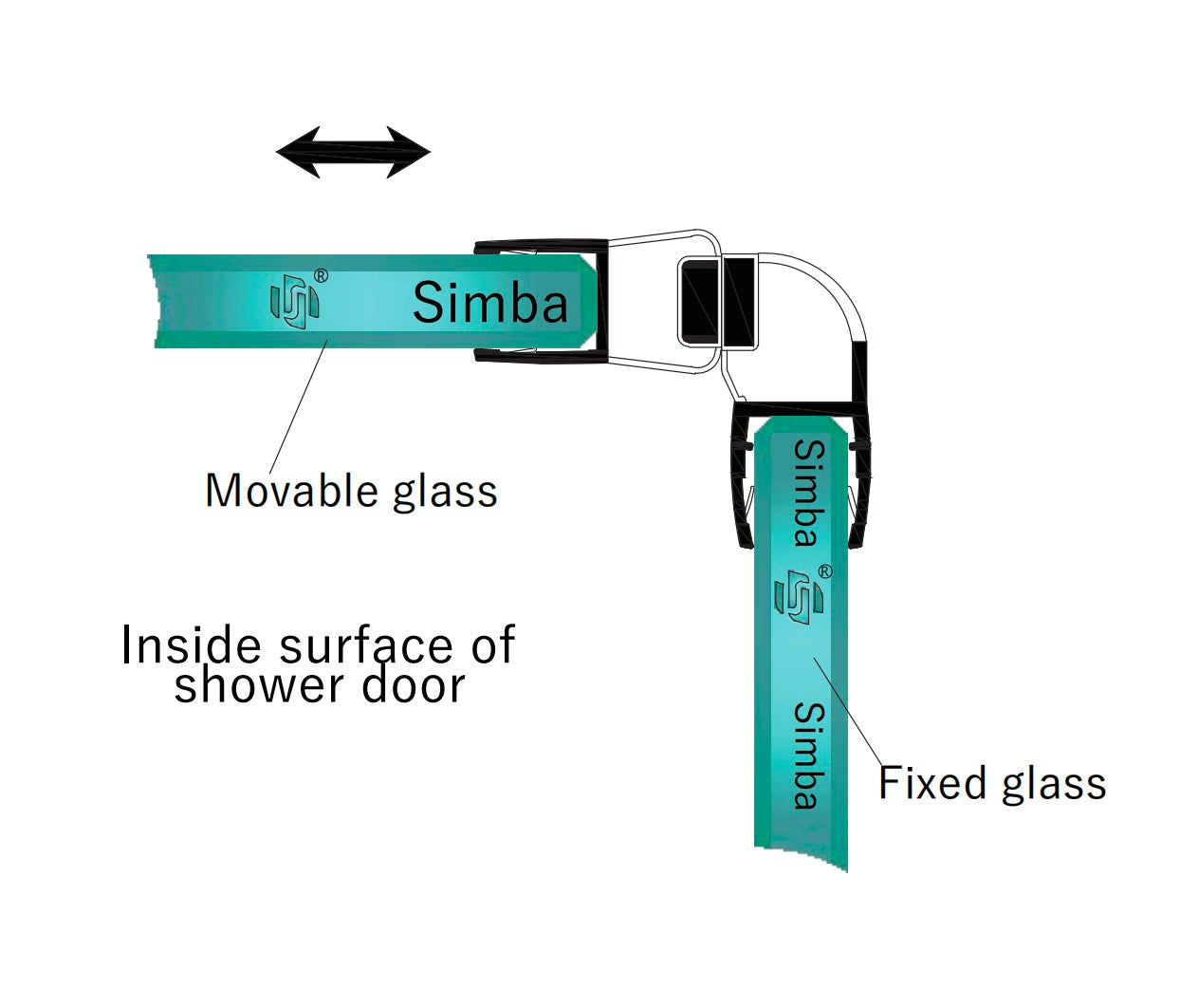 Shower Door Magnetic Seal 8-10mm MD810090