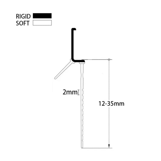 Self Adhesive Curved Bath Seal Trim Gap 12-35mm V312S1235F