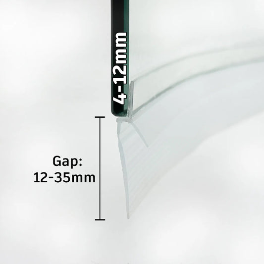 Self Adhesive Curved Bath Seal Trim Gap 12-35mm V312S1235F