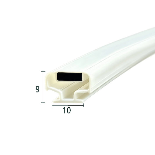 MG001 magnetic shower door seal pair with 10mm T-slot fitting