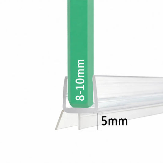 V810S5 shower door bottom seal for 8-10mm glass with 5mm flexible fin