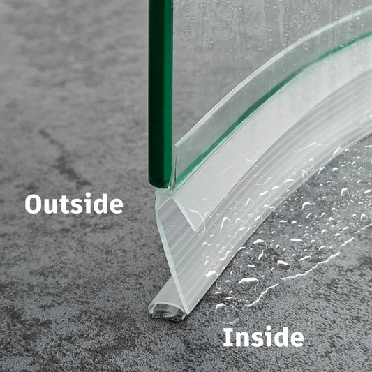 Frameless Shower Door Sweep with Drip Rail UK – Tested Up to 30,000 Uses