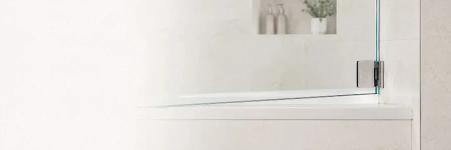 uneven gap under shower door with one side close to the tray and the other side wider