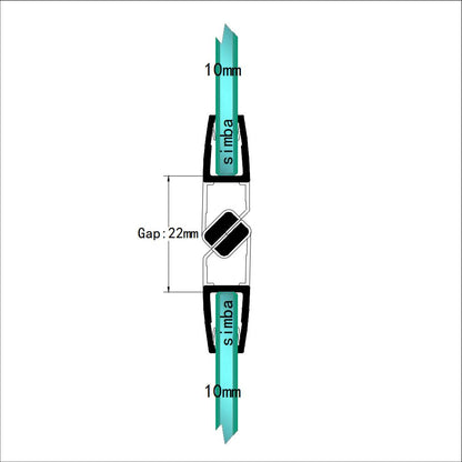 10mm Glass Magnetic Seal M10A2M, Seal 22mm Gap