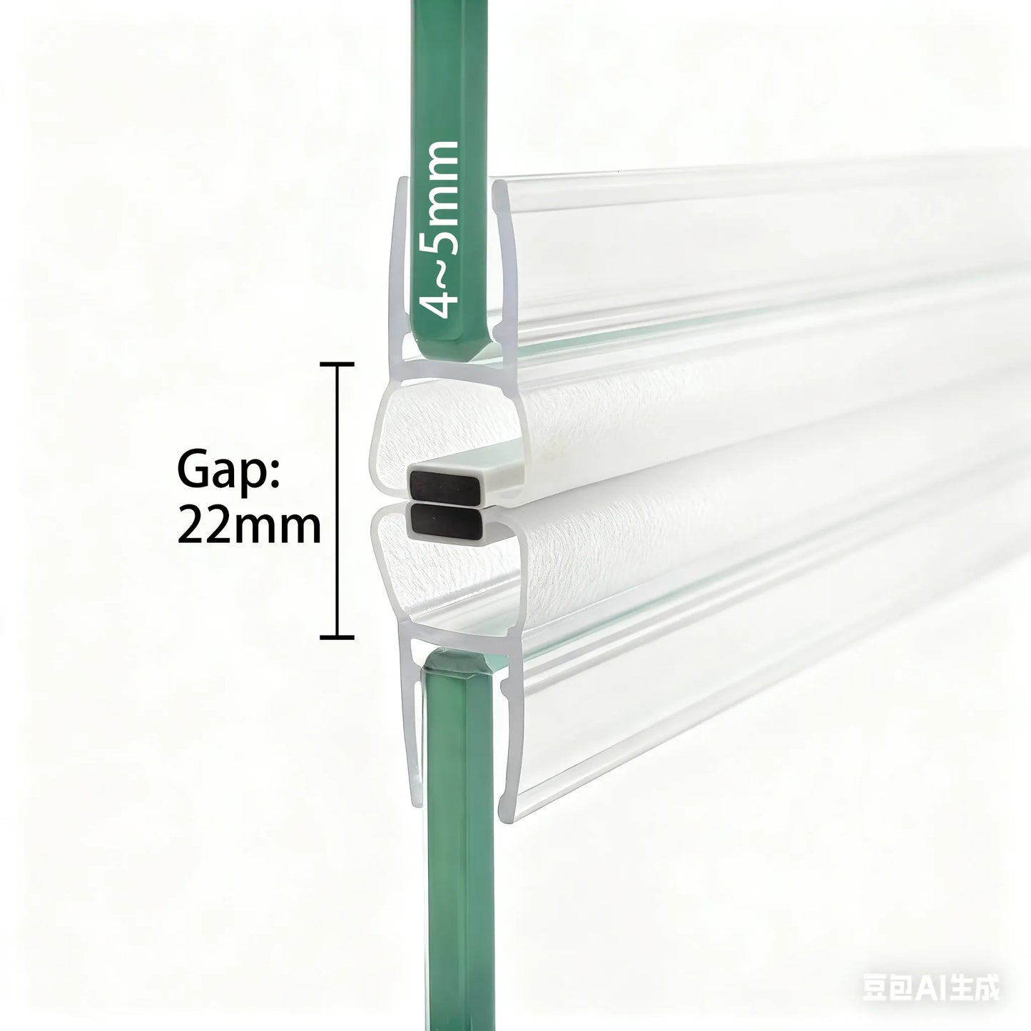 4-5mm Glass Magnetic Seal M45B2M, Seal 22mm Gap