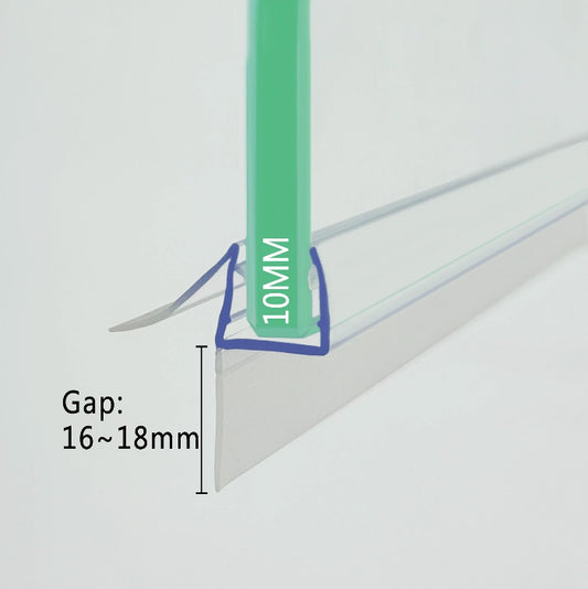 10mm Glass Heavy-Duty Offset Edge Shower Bottom Seal VC10