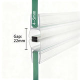 M45B2M sliding shower door magnetic seal pair for 4-5mm glass and 22mm gap