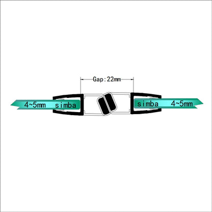 4-5mm Glass Magnetic Seal M45C2M, Seal 22mm Gap