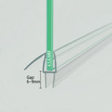 4-6mm glass shower door bottom seal with double fins for 6-9mm gap