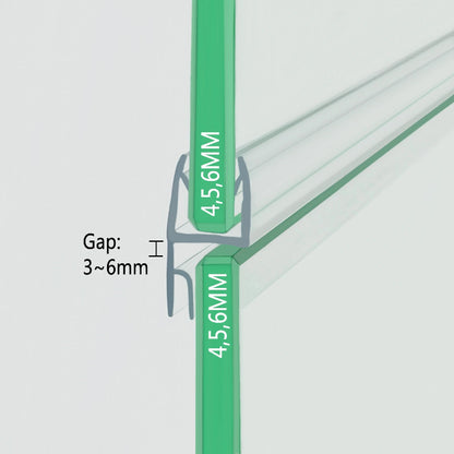 4-6mm Glass H-Seal for Outward-Opening Doors HH456