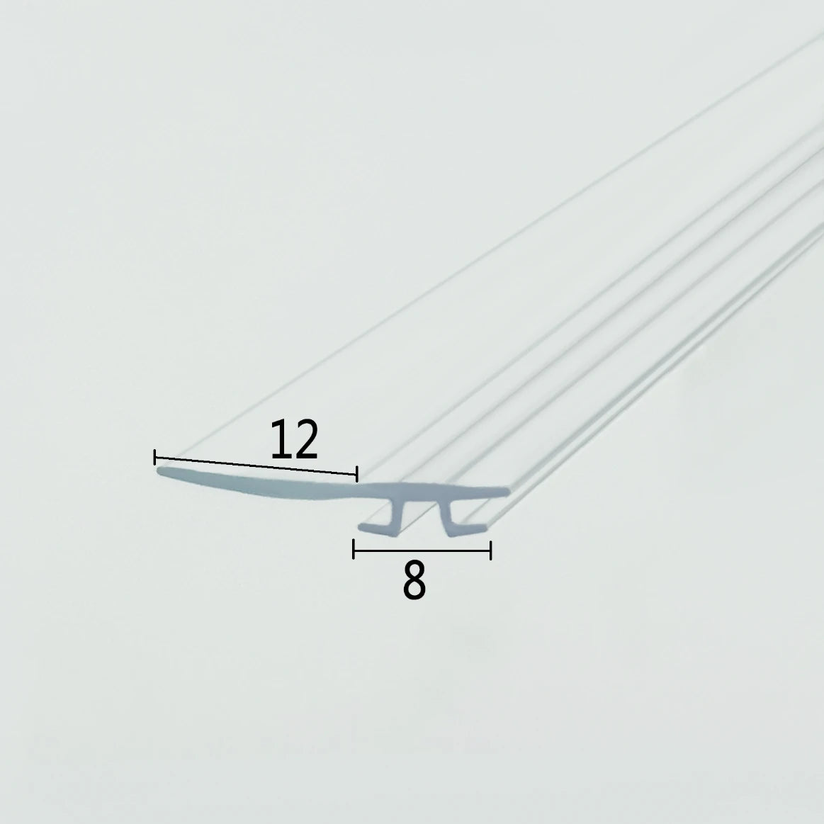 Fold Shower Screen Seal 8mm Channel 12mm Fin ROT03