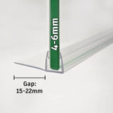 4mm-6mm Glass F Shape Seal Gap 15-22mm F456S12