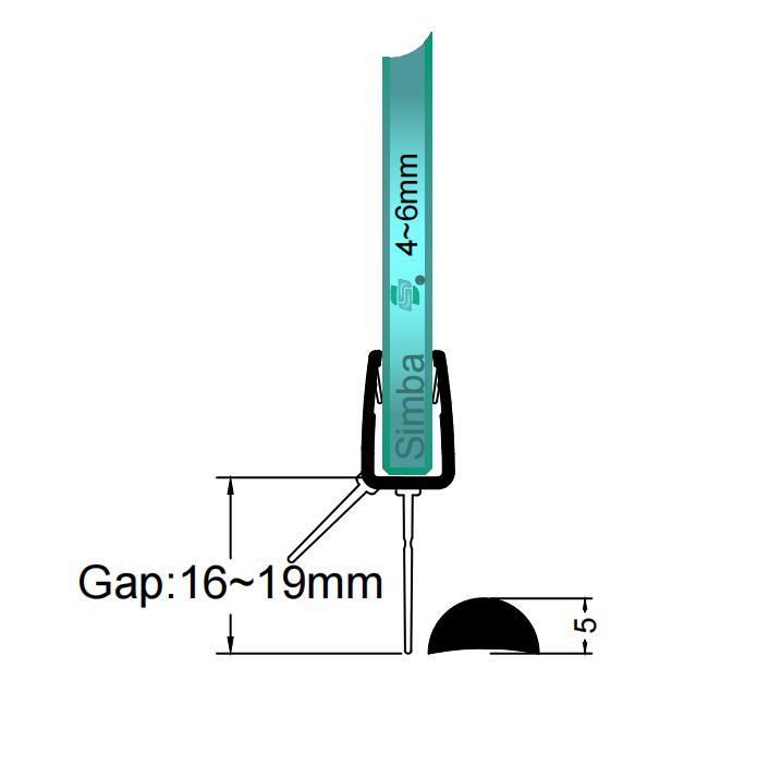 4mm-6mm Bottom Seal Gap 13-16mm V456S16