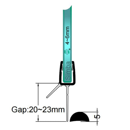 4mm-6mm Bottom Seal Gap 17-20mm V456S20