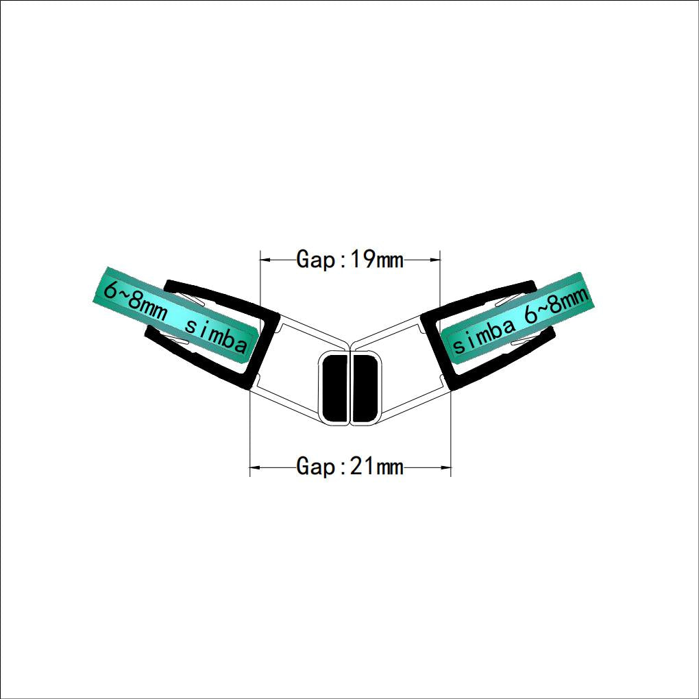 6-8mm 135° Glass Magnetic Seal M68C2M, Seal 19mm Gap